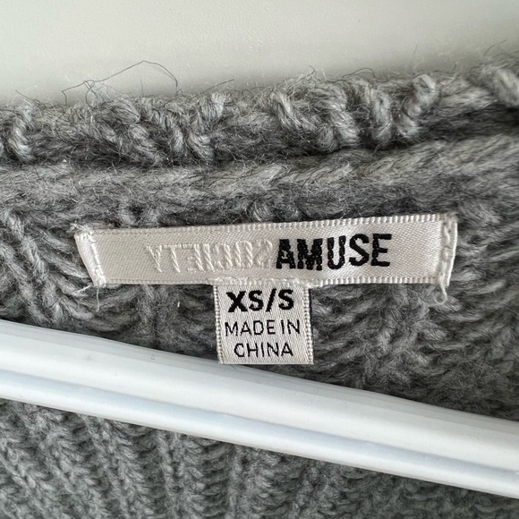 Grey long Amuse sweater cardi - Picture 2 of 2